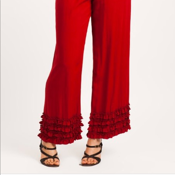 Baik Baik S / M Tequila Pant NIP Spanish Red NEW - Picture 6 of 8